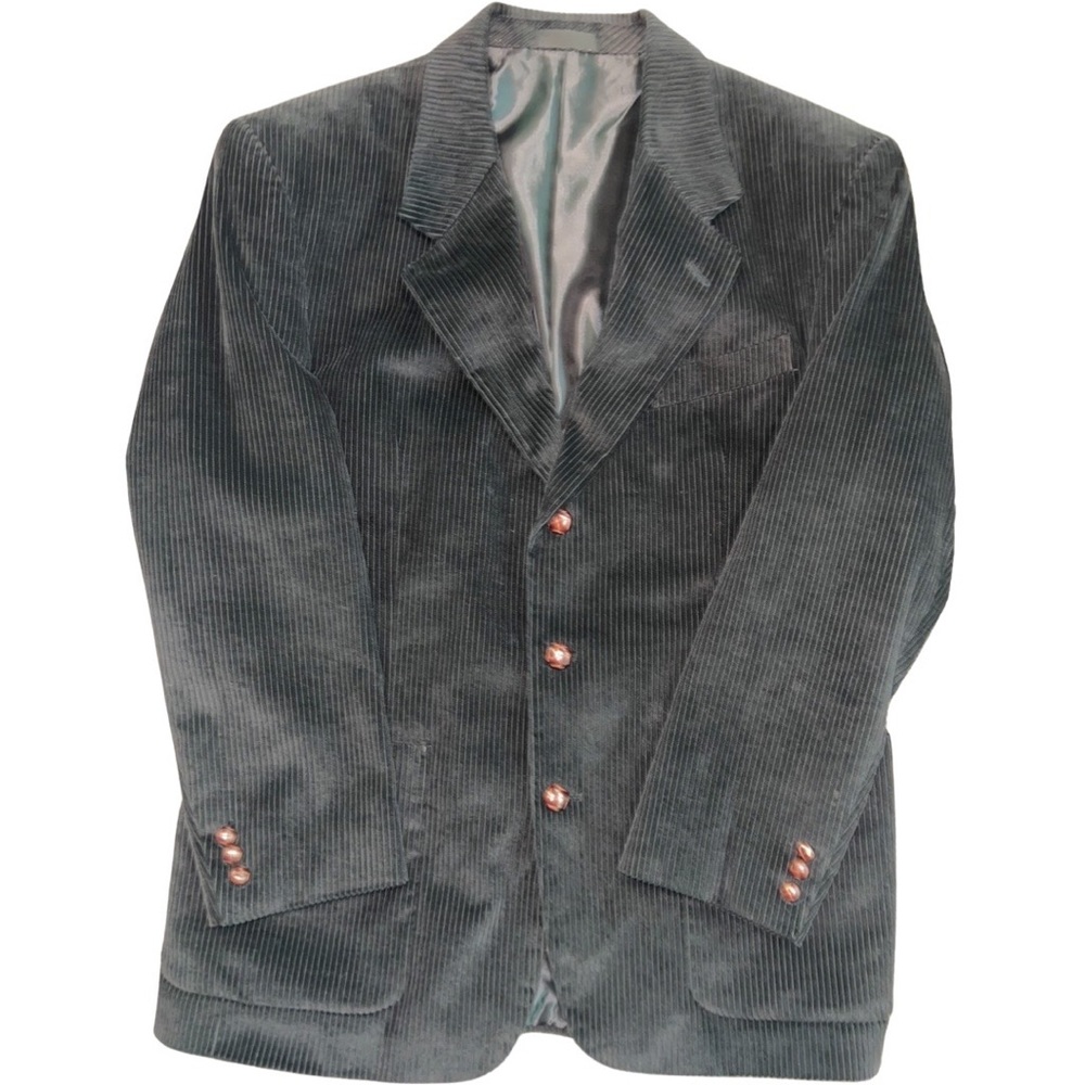 Giovanno Men’s Corduroy Black Suit Jacket/ Sports Coat